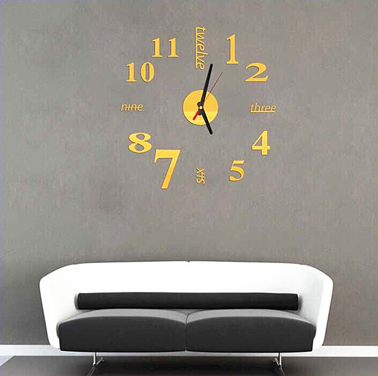 3D Wall Decal Decorative Clock