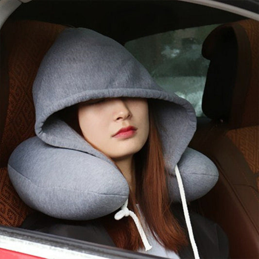 Hooded U-shaped Neck Pillow