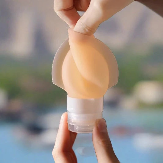 Travel-sized Round Silicon Bottles